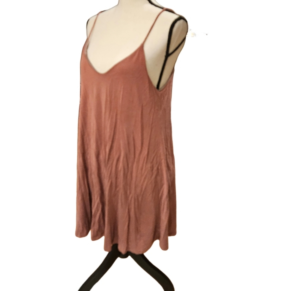 Mickey & Joey Flowy Spaghetti Strap Dress in Rust - Picture 3 of 7